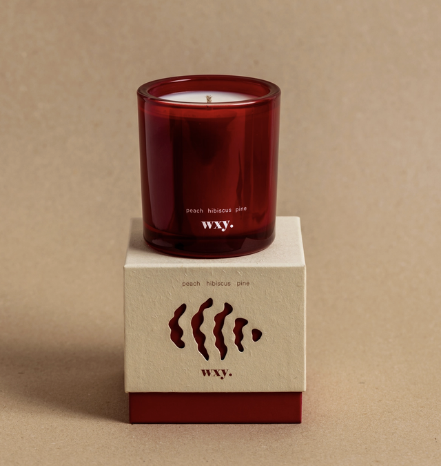 WXY ROAM mini candle - peach.hibiscus.pine