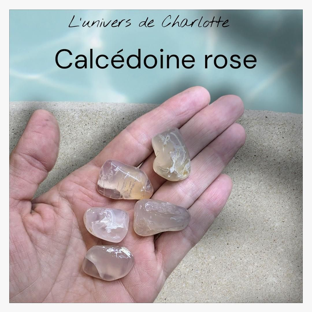 Pierre roulée "Calcédoine rose"