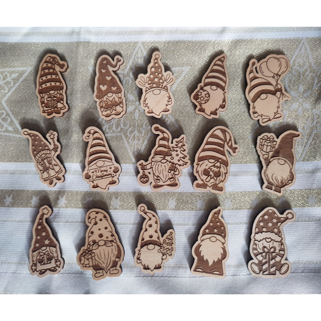 Déco de table Noel - Gnomes (lot de 15)