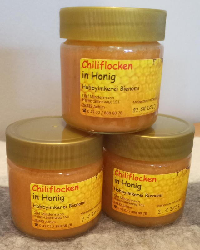 Chili in Honig, 250-g-Glas