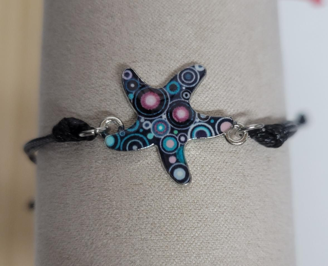 Bracelet simple étoile de mer bleu