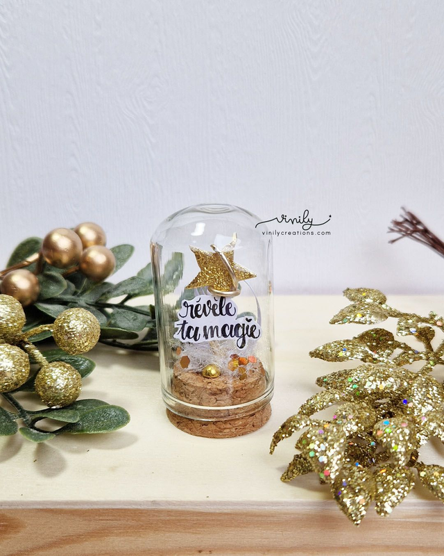 Cloche en verre "Révèle ta magie"