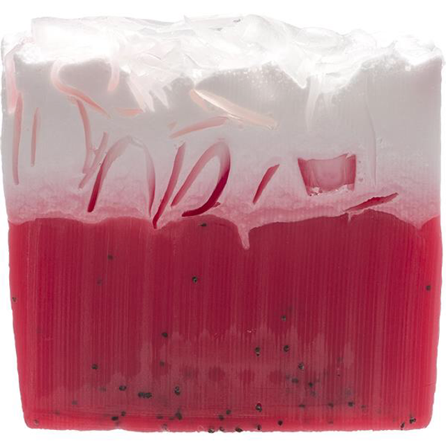 Strawberries & cream soap slice