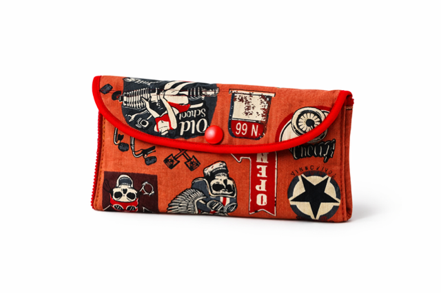 Pochette à lunettes nettoyante réversible modèle « Asphalte »