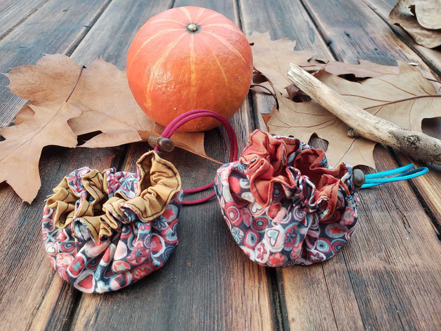 Pochette bourse -- Rose coeur