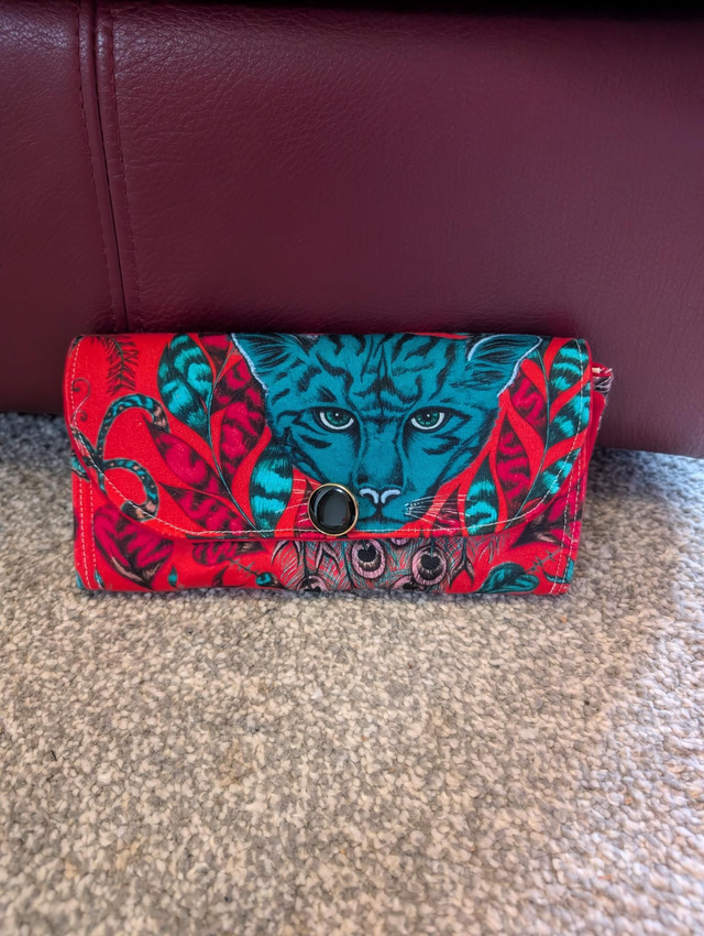 Red / Blue Panther Purse