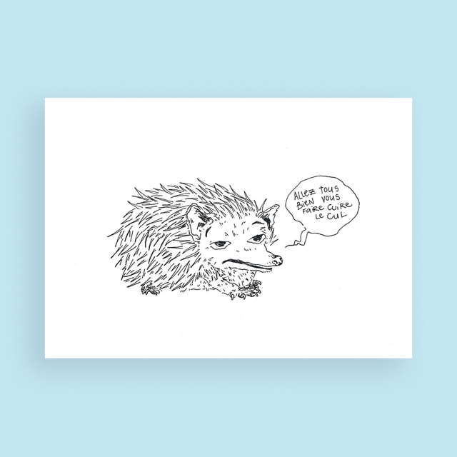 Cuire le cul, carte postale