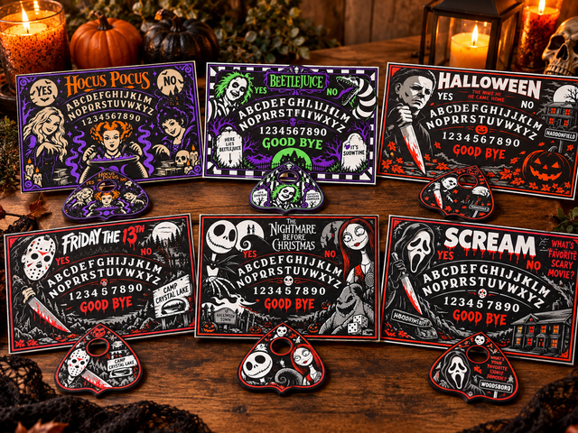Horror Movie Spirit Boards with Matching Planchette – 25 × 17 cm