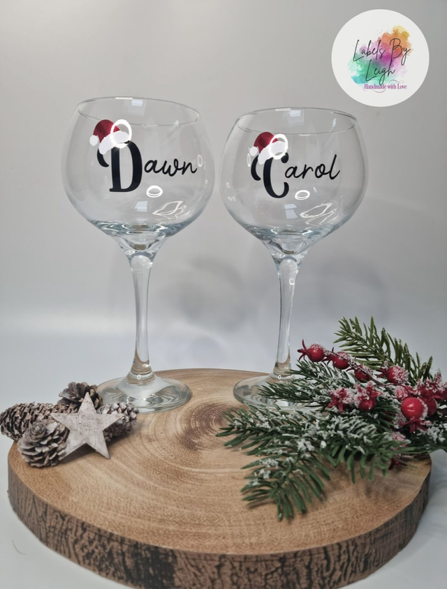 Personalised Santa Gin Glass