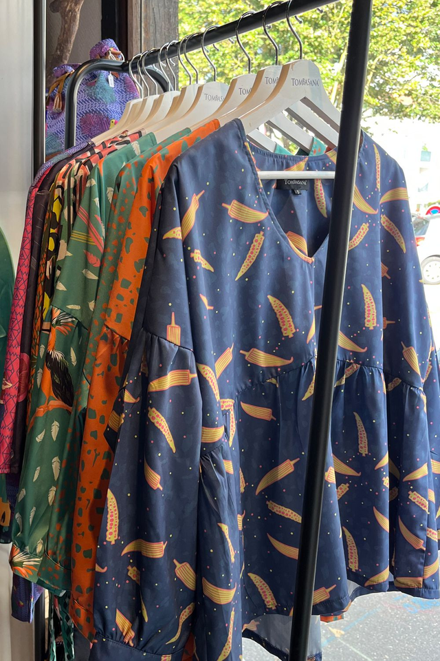 Tunique Nicole imprimée Tsaka Orange 