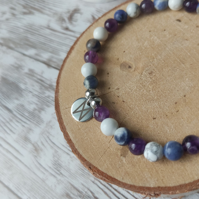 Bracelet lithothérapie &quot;Stress, anxiété&quot;