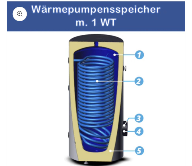 Warmwasserspeicher 300 Liter für Wärmepumpen, stehender Wärmepumpenspeicher 300 Liter | günstig Kaufen