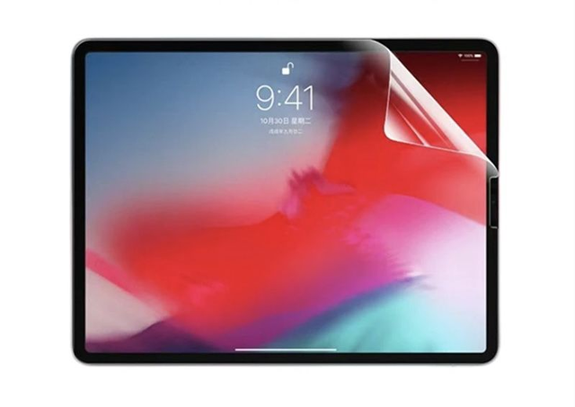 Pose d'un film hydrogel pour Tablette