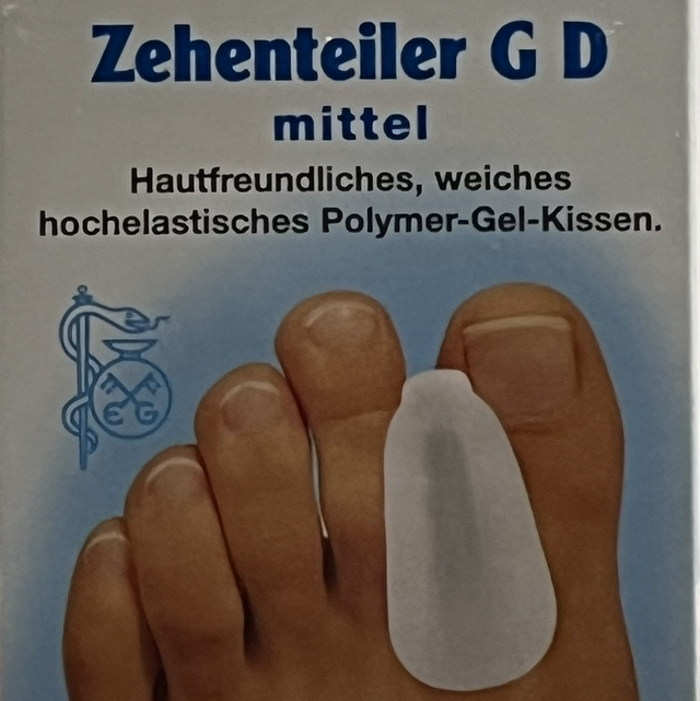 GEHWOL Zehenteiler GD -  Hautfreundlicher, weicher, hochelastischer Polymer-Gel-Kissen.