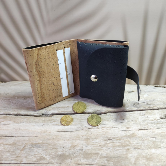 Portefeuille Luka Liège Naturel et Noir