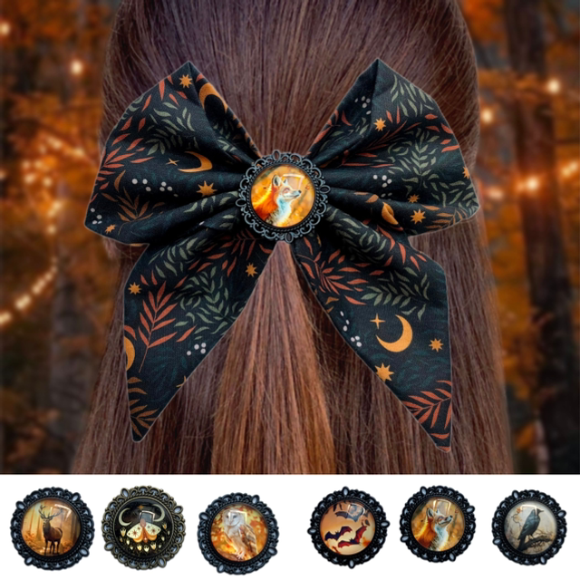Barrette à personnaliser - Animaux d’automne 