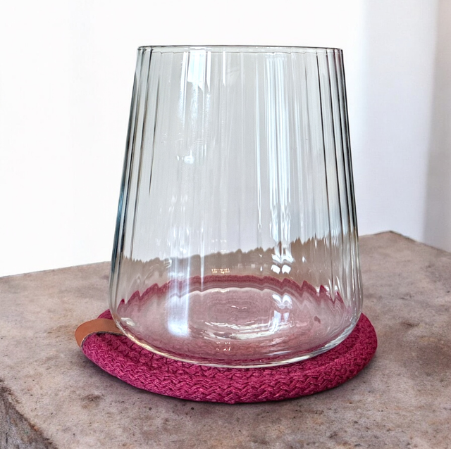 Assortiment de 6 dessous de verre unis et leur panier