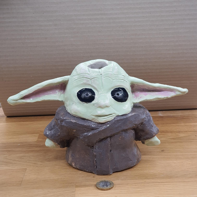 Grogu (baby yoda) ceramic tealight holder (Mandolorian)
