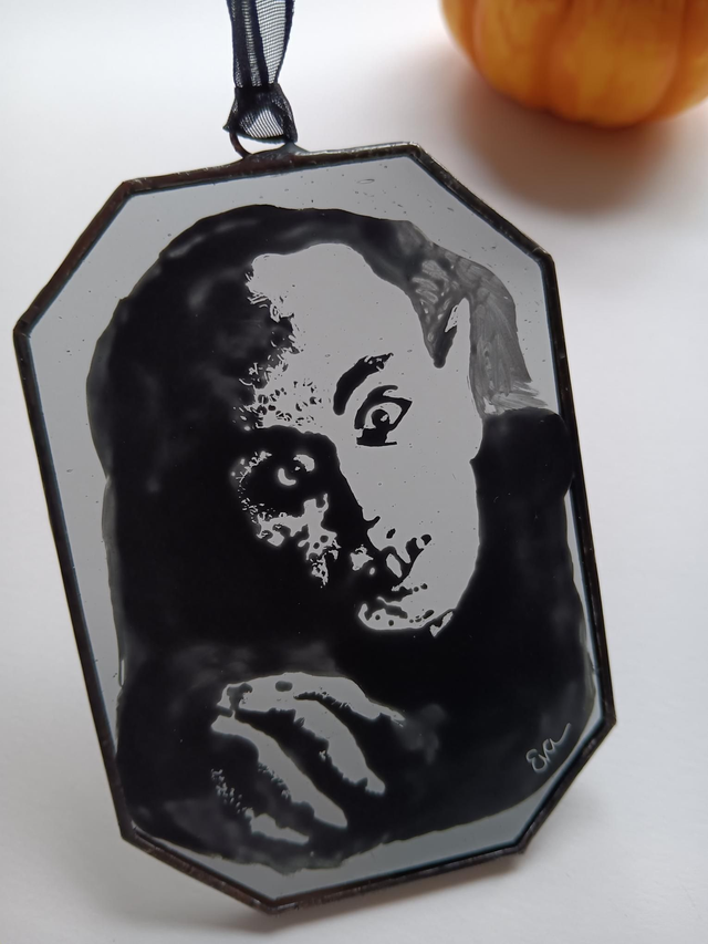 Stained glass gothic Nosferatu portrait