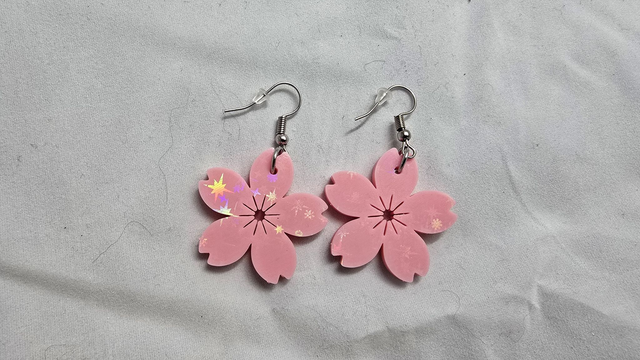 Boucles d'oreilles Fleur de Sakura