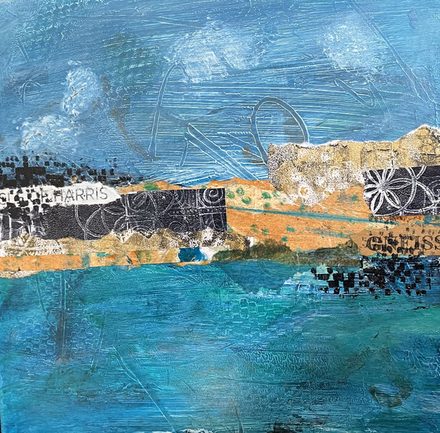 MD06 Gneiss Harris by Maggie Davis, 35 sq cm Mixed media