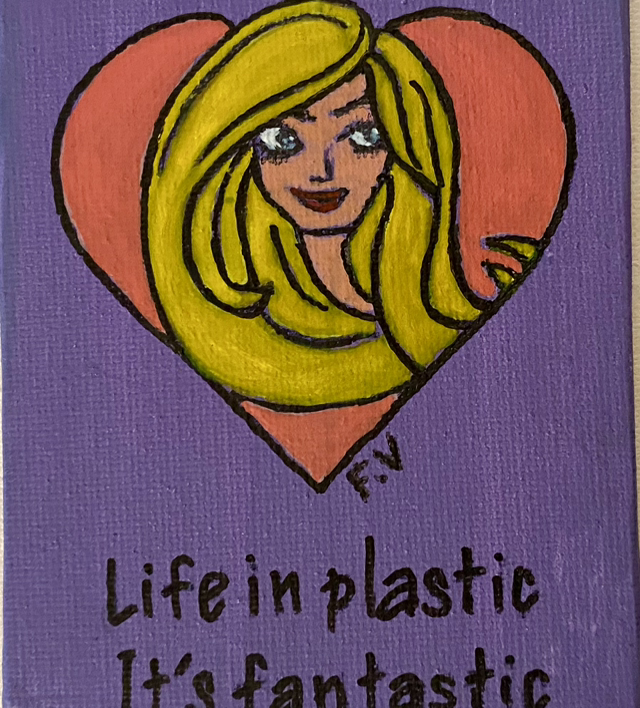 Magnet «  Life in plastic » Aqua
