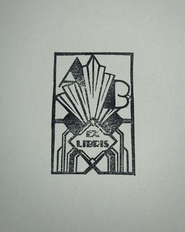 Ex-libris éclat art déco - Tampon personnalisé
