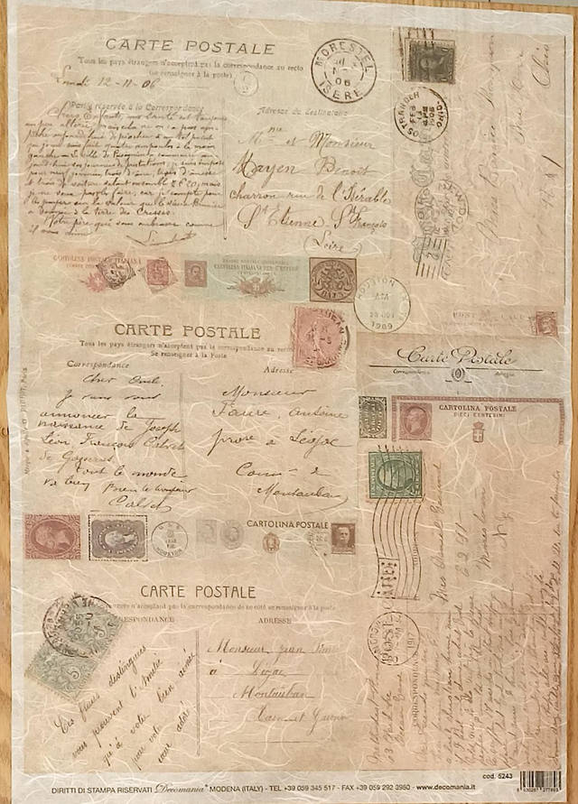 Carta di Riso Carte Postale