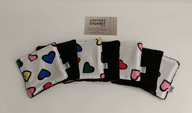 Lot de 7 lingettes Saint-Valentin