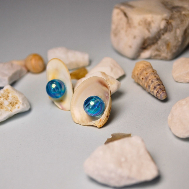 SHELL PEARL EARRINGS – different textures, sizes and colors available