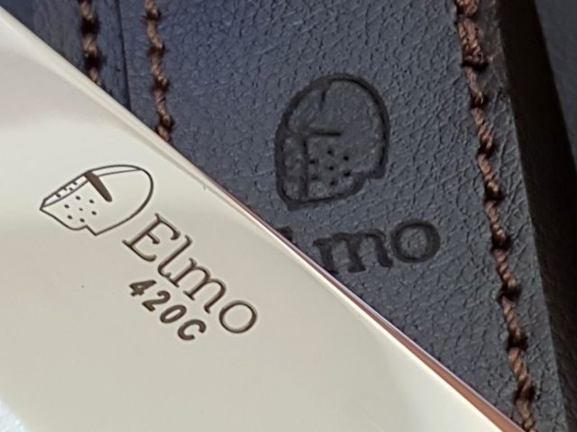 Faca Churrasco Elmo Aço Inox Cabo Resina Tipo Chifre 8 Pol