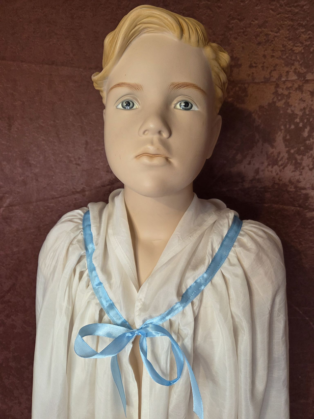 Cape de déguisement blanche à ruban bleu