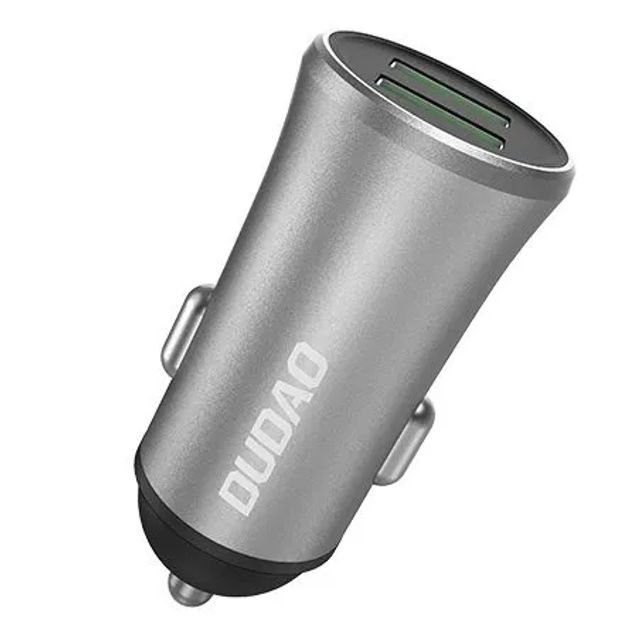 Car charger Dudao 3,4A 2x USB (R6S silver)