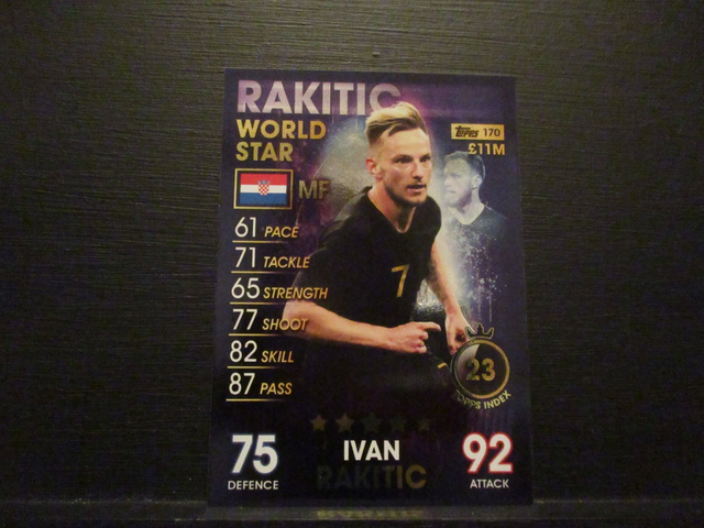 Ivan Rakitic - World Star Match Attax 101 Original Trading Card