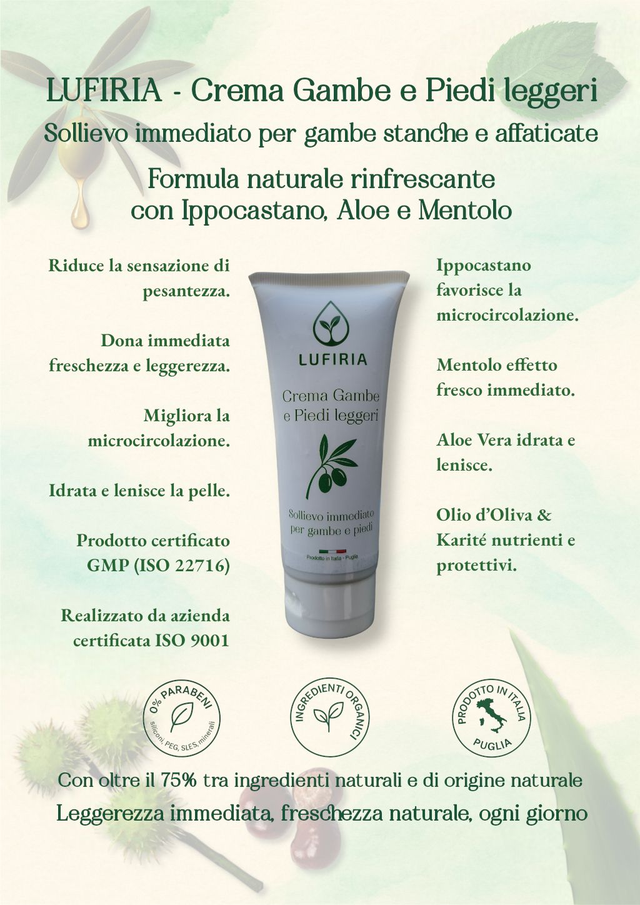 Crema Gambe e Piedi leggeri 100 ml