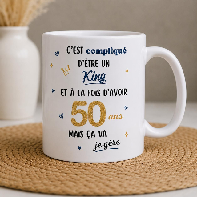 Mug anniversaire 50 ans et + King
