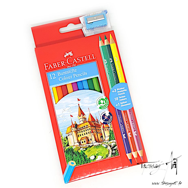 FABER CASTELL - CRAYONS COULEUR CHÂTEAU PAR 12 - FB002