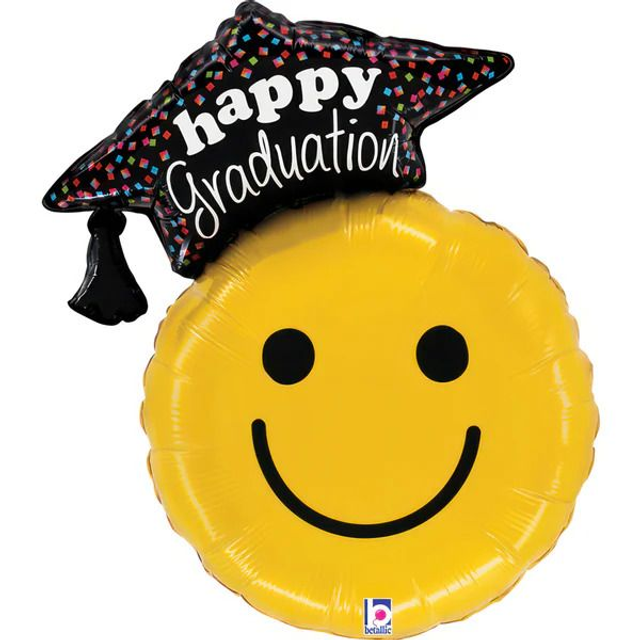 26" GRADUATION SMILEY FOIL