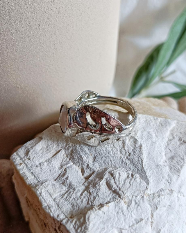 Anello Monstera e Perla