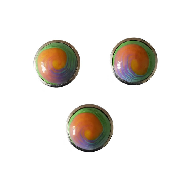 Bouton pression spirale vert orange