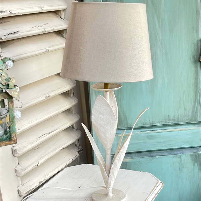 Leuchter Blätter offwhite 