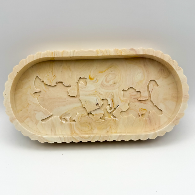 Plateau en jesmonite - inspiration Le Roi Lion