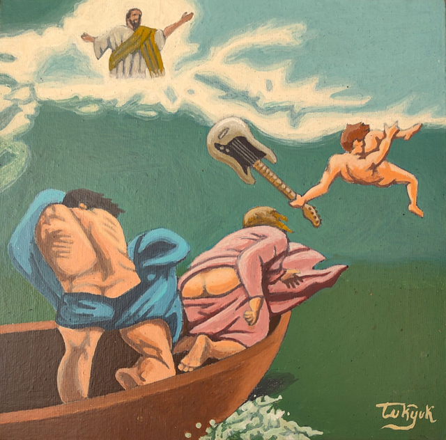 Follow you, 20x20 akryl płótno 2022