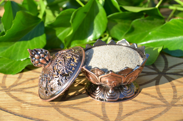 Brûleur d’encens Lotus couleur cuivre