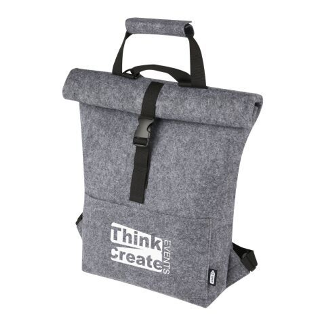 Felta GRS recycled felt roll-top bike bag 13L