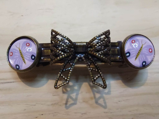 Pince à cheveux Cabochon Papillon