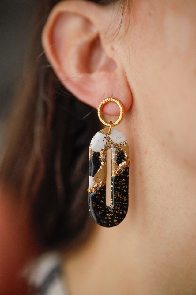 Boucles d'Oreilles Hiver Graphique