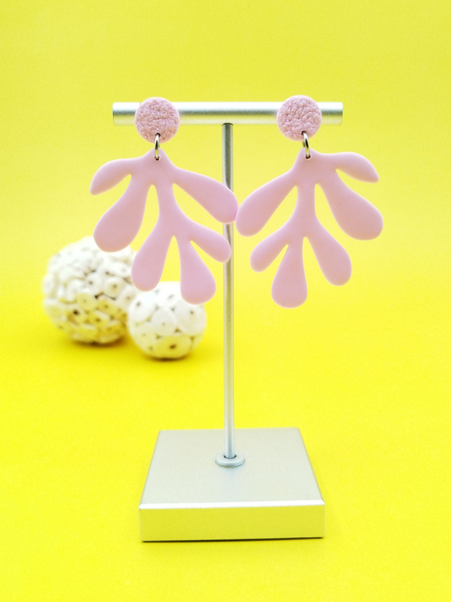 Boucles d'oreilles "Algua" Rose pastel