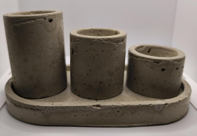 Teelichthalter mit Untersetzer 4-teilig