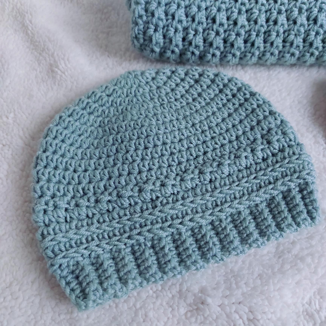 Bonnet Naissance - Vert Sauge